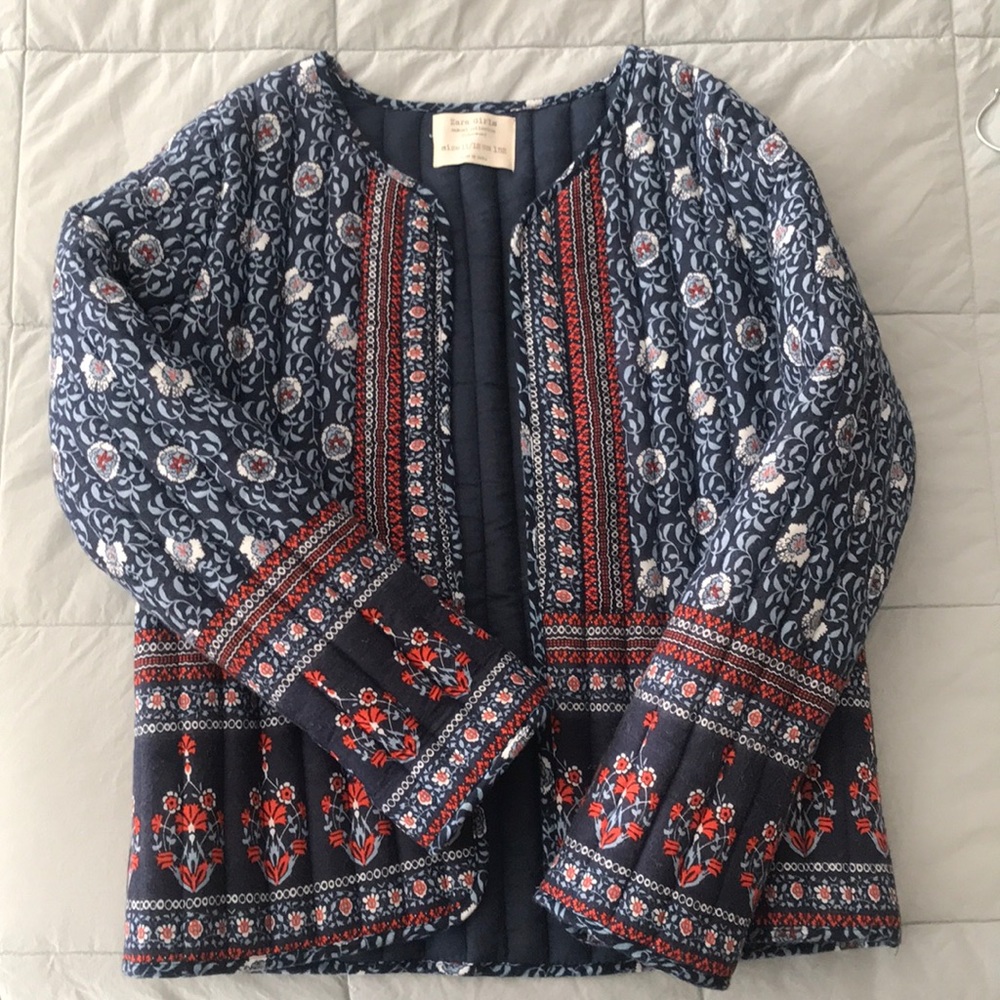 Girls Zara quilted jacket 11/12